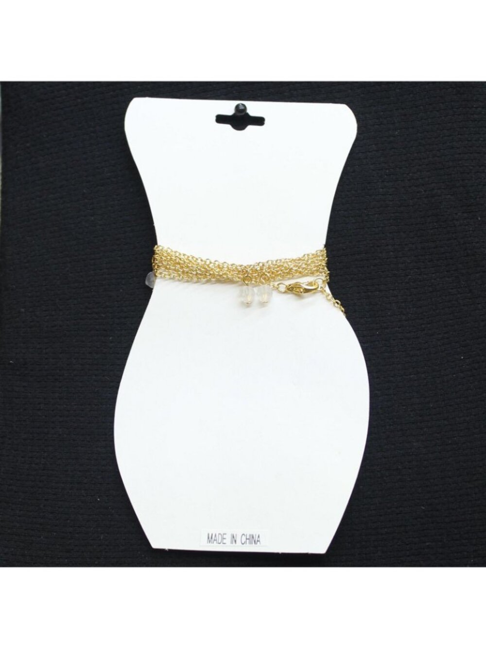 NWT Gigi Adjustable Bead Belly Chain Gold / Off White - Picture 2 of 2